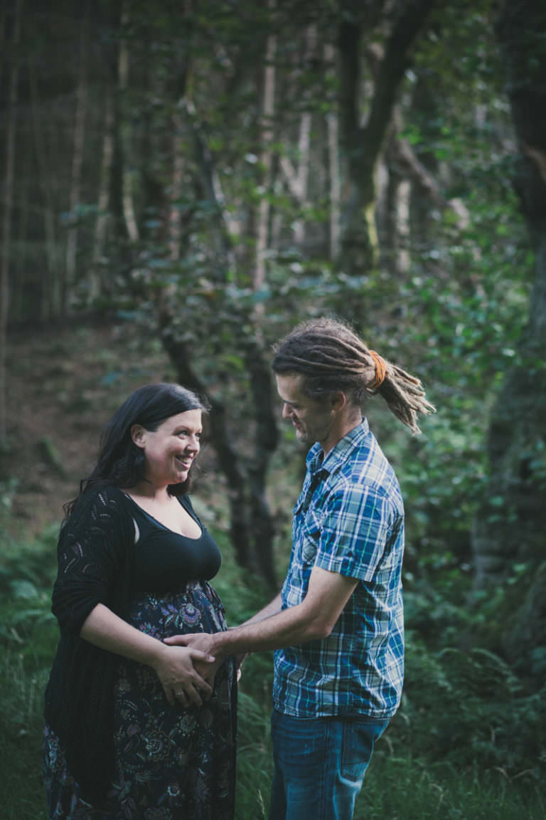 Forest Maternity Shoot; Laura, Le Roy + Bump